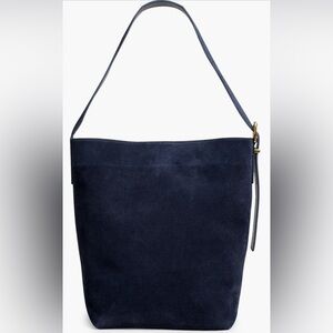 Madewell The Essentials Navy Suede Shoulder Bag